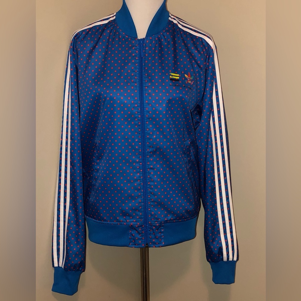 Adidas X Pharrell Williams RARE Blue/Red Polkadot Jacket,Size-Medium(M)